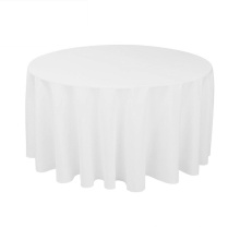 weißer runde Spandex Polyester Tischtuch für Hochzeit in China gemacht